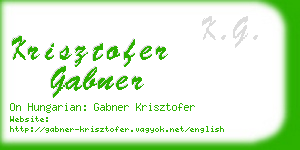 krisztofer gabner business card